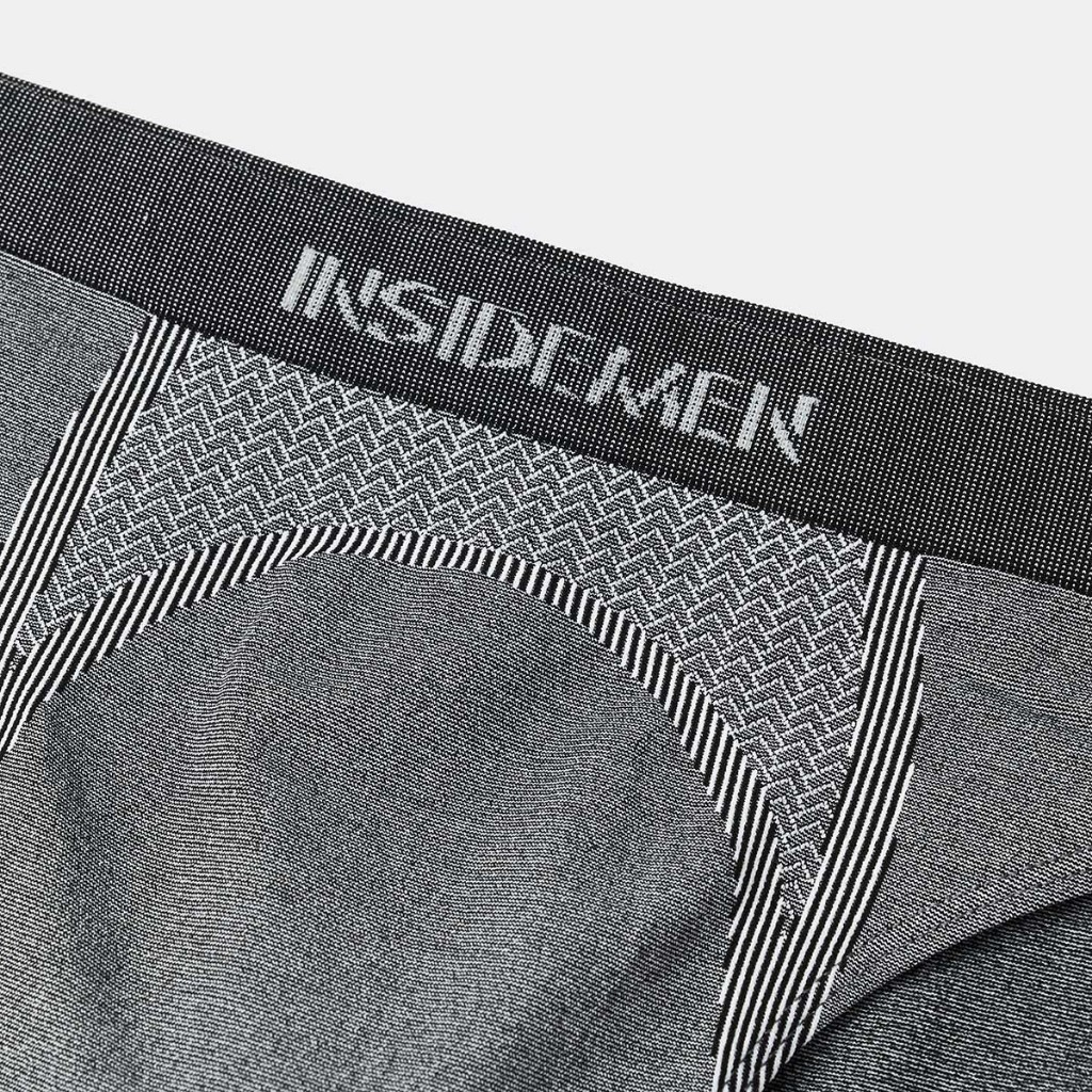 Quần lót nam bikini INSIDEMEN không đường may kháng khuẩn cao cấp mềm mịn thoáng mát IBF023