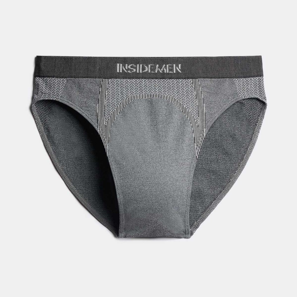 Quần lót nam bikini INSIDEMEN không đường may kháng khuẩn cao cấp mềm mịn thoáng mát IBF023