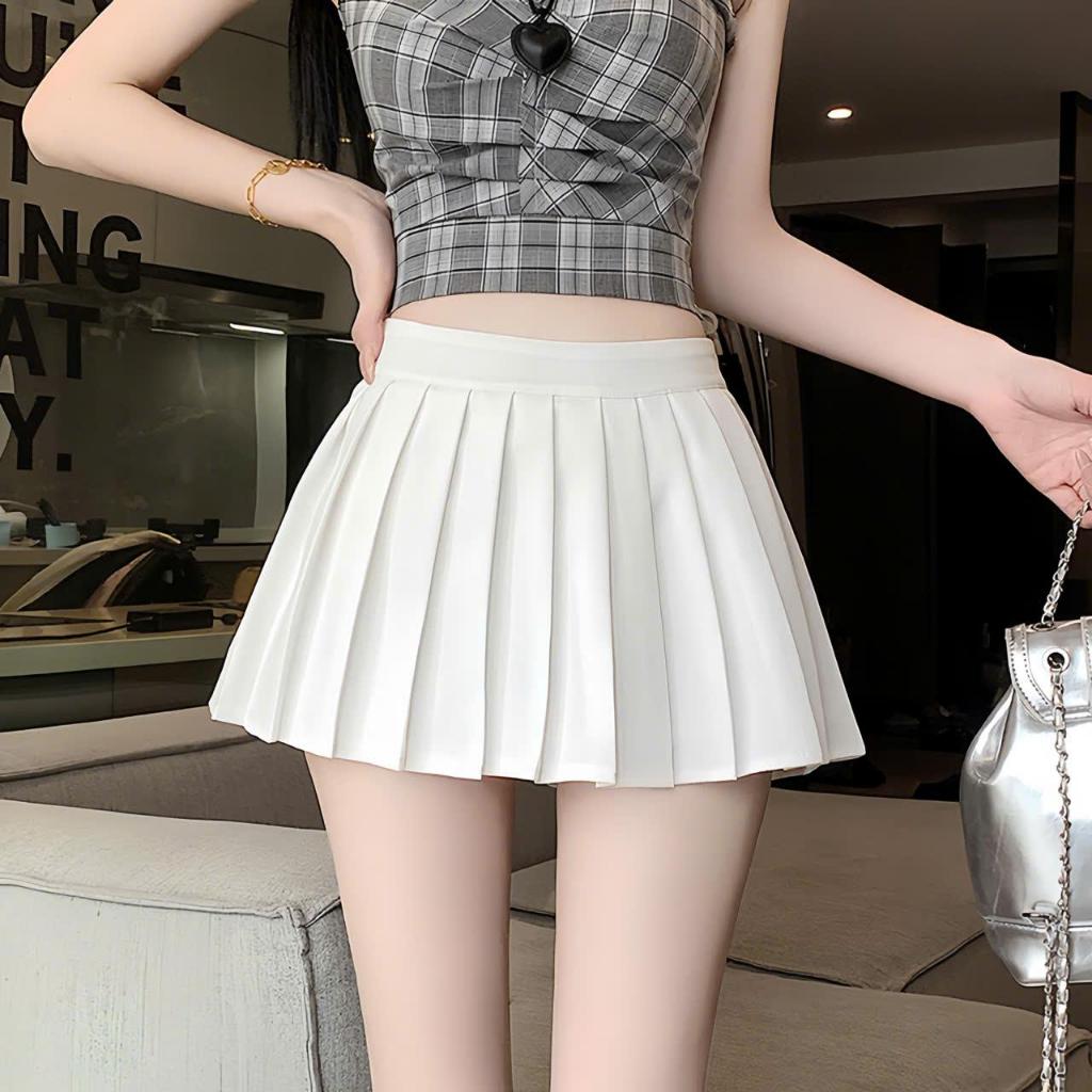 CHÂN VÁY XẾP LY NHỎ DÁNG NGẮN Chất Đẹp Có Quần Bảo Hộ Nữ S159