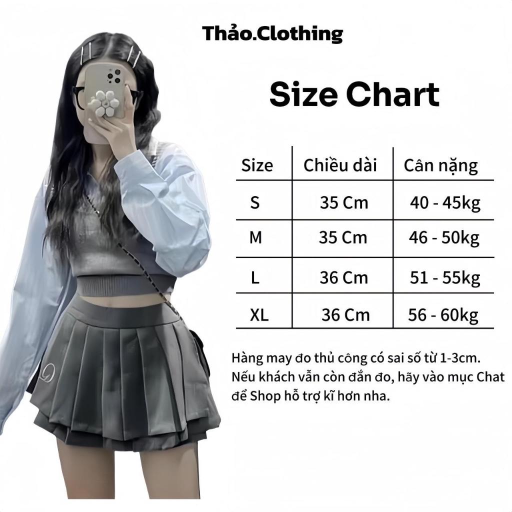 CHÂN VÁY XẾP LY 2 TẦNG THÊU CHỮ Q Có Quần Bảo Hộ S106