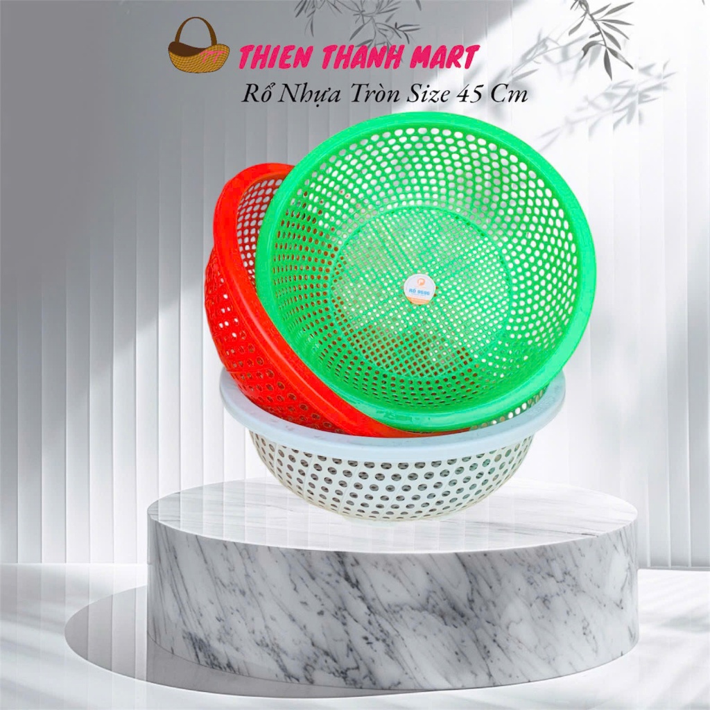 Rổ Nhựa Tròn Size Lớn 45cm Loại Dày Đẹp Đựng Rau Củ Quả | Shopee Việt Nam