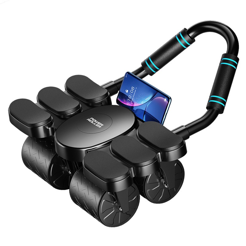 Ảnh OneTwoFit Con Lăn Tập Bụng 4 bánh nâng cấp Có thể phục hồi Trợ Lực 4 Bánh Chống Đổ Tặng Thảm Đồng Hồ 2