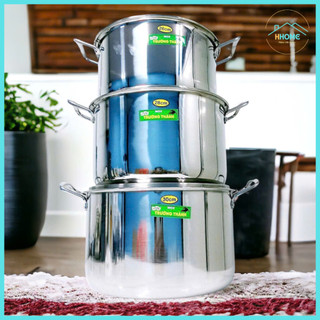 NỒI HẦM, LUỘC GÀ INOX CAO CẤP TRƯỜNG THÀNH NẤU ĐƯỢC BẾP TỪ NHIỀU SIZE 26CM, 28CM, 30CM - HUNGHOME