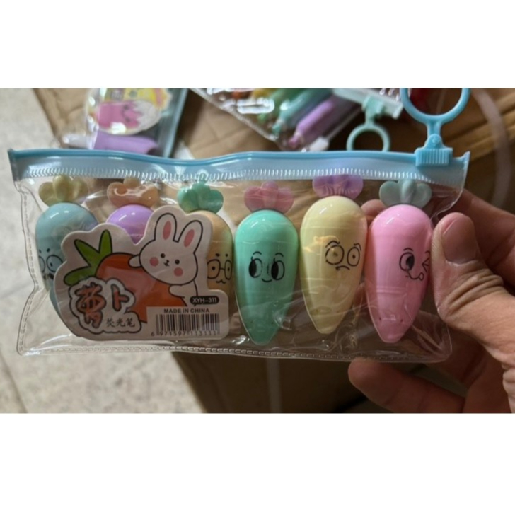 SET BÚT DẠ QUANG NGỌT NGÀO MẪU NGẪU NHIÊN (Đồ dùng dạy học Miki)
