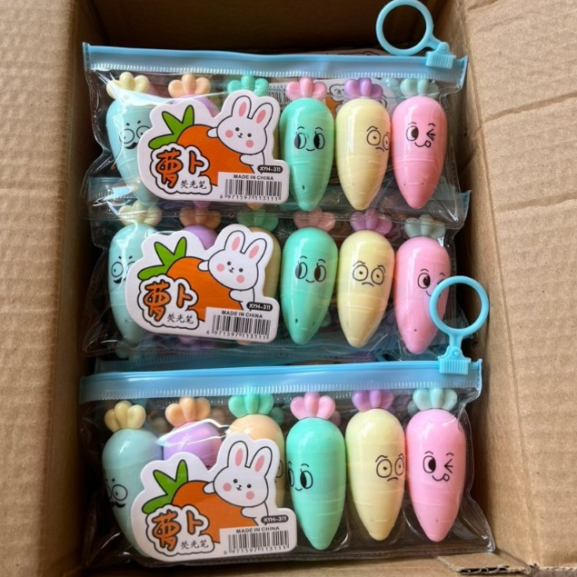 SET BÚT DẠ QUANG NGỌT NGÀO MẪU NGẪU NHIÊN (Đồ dùng dạy học Miki)