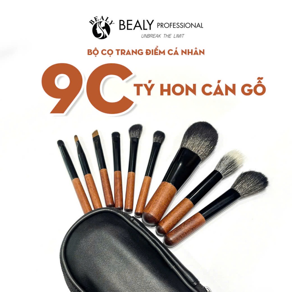 Ảnh BỘ CỌ TRANG ĐIỂM COSMETIC TÍ HON CÁN GỖ 9C 1