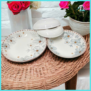 DĨA TRÒN ẢO HOA DỪA TRẮNG, HOA DỪA HỒNG HOA VĂN 4D - SIZE 6,7,8,9