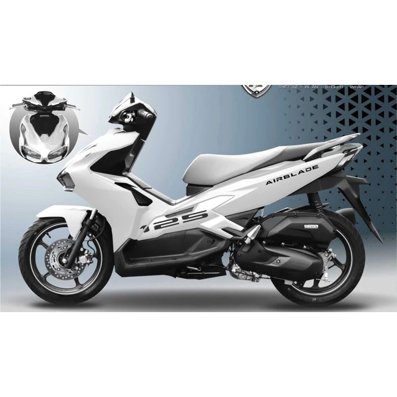 Tem số 125 và 160 Airblade 2020-2024 mẫu zin( 2 bên ốp hông)