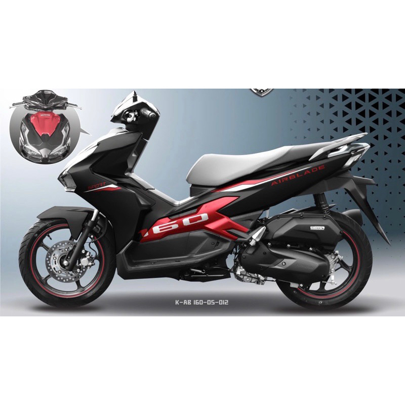 Tem số 125 và 160 Airblade 2020-2024 mẫu zin( 2 bên ốp hông)