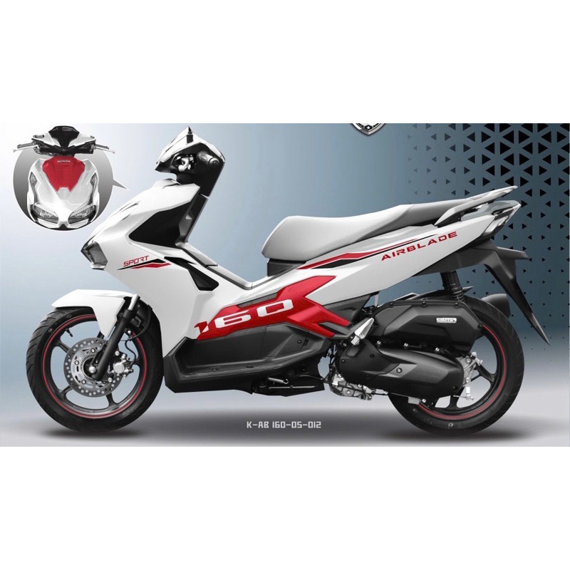 Tem số 125 và 160 Airblade 2020-2024 mẫu zin( 2 bên ốp hông)