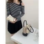 Triangle - Hanah Knitted (Giá thanh lý không hoàn) Áo len lệch vai phối hoa Hàn Quốc phong cách thanh lịch