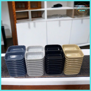 [Nhựa Cao Cấp] Bộ 10 Khay Nước Chấm 2 Ngăn Melamine (9 x 7cm) – HùngHome