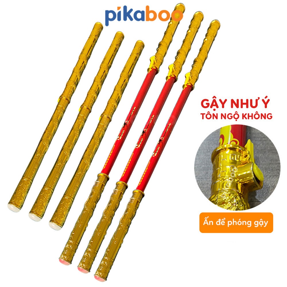Ảnh Gậy tôn ngộ không Pikaboo, có nút bấm phóng dài thu ngắn giống gậy như ý, hai đầu bo tròn an toàn 4