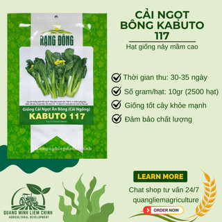 Hạt giống Cải Ngọt Ăn Bông (Cải Ngồng) Kabuto 117 (10gram~2500 hạt) dễ chăm sóc