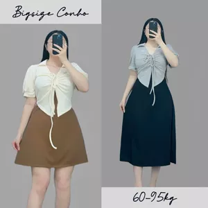 Đầm Cặp Polo Nữ Bigsize Lên Phom Tôn Eo Che Khuyết Điểm Cho Các Nàng Chubby 60-95kg G684+G685