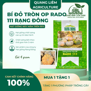 Hạt giống Bí Đỏ Tròn Op Rado 111 (5gram~40 hạt) trái to, nặng, thịt dày, ngọt