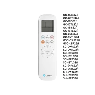 Điều khiển/ Remote Máy lạnh/ Điều hòa - Dùng cho GC*IS32/ GC*TL32/ GSC*IP25/ SC*TL32/ SC*FS32/ SH*FS32 - Bảo hành 1 năm