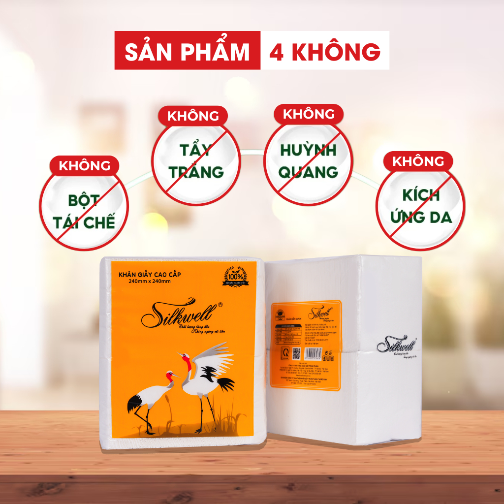 Ảnh Giấy ăn 1kg Silkwell Sếu HÀNG CAO CẤP khổ 240mm Chính hãng siêu dai thấm hút tốt 2