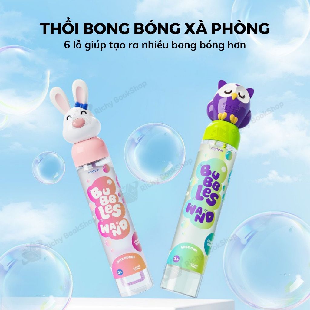 Ống thổi bong bóng xà phòng cho bé - Mideer Bubbles Wand