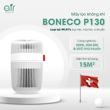 Máy Lọc Không Khí Boneco Thụy Sĩ P130 Sử Dụng Phòng <15m2 Khử Bụi Mịn, Khử Mùi Đến 99,97%, UVC Diệt Khuẩn