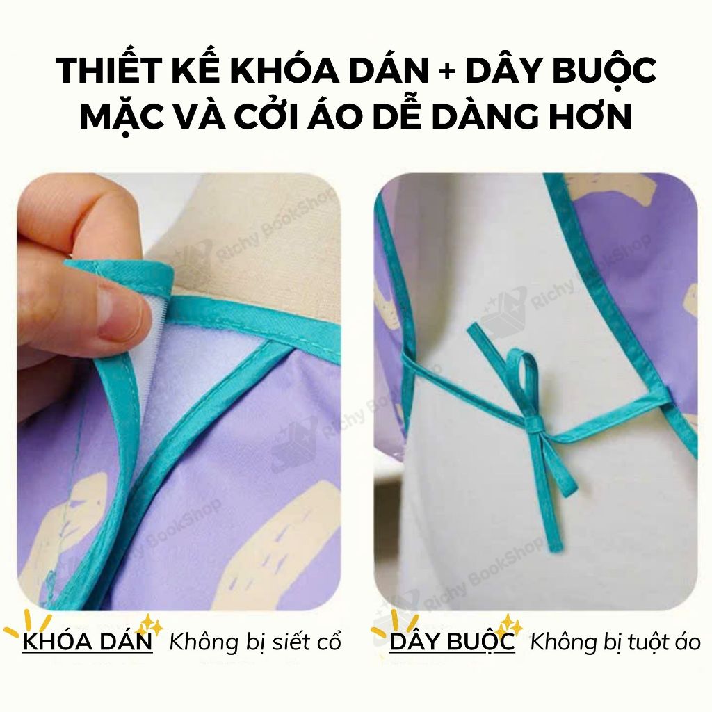 Áo Khoác Chống Nước Đa Năng Cho Bé Vẽ Tranh - Mideer Waterproof Art Smooks