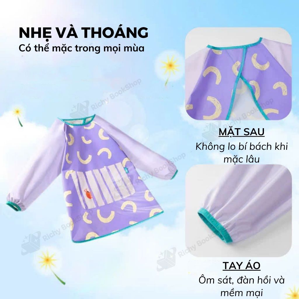 Áo Khoác Chống Nước Đa Năng Cho Bé Vẽ Tranh - Mideer Waterproof Art Smooks