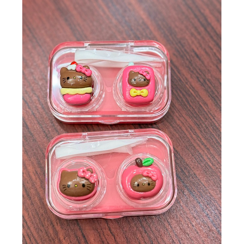 khay đựng lens Kitty Hồng có ron Muneyes