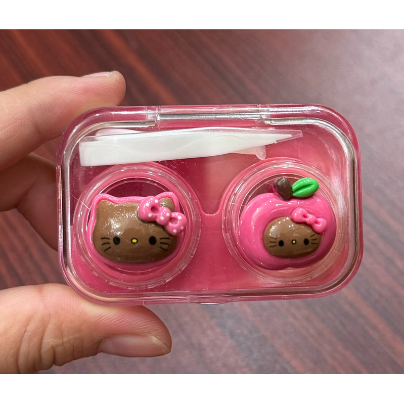 khay đựng lens Kitty Hồng có ron Muneyes