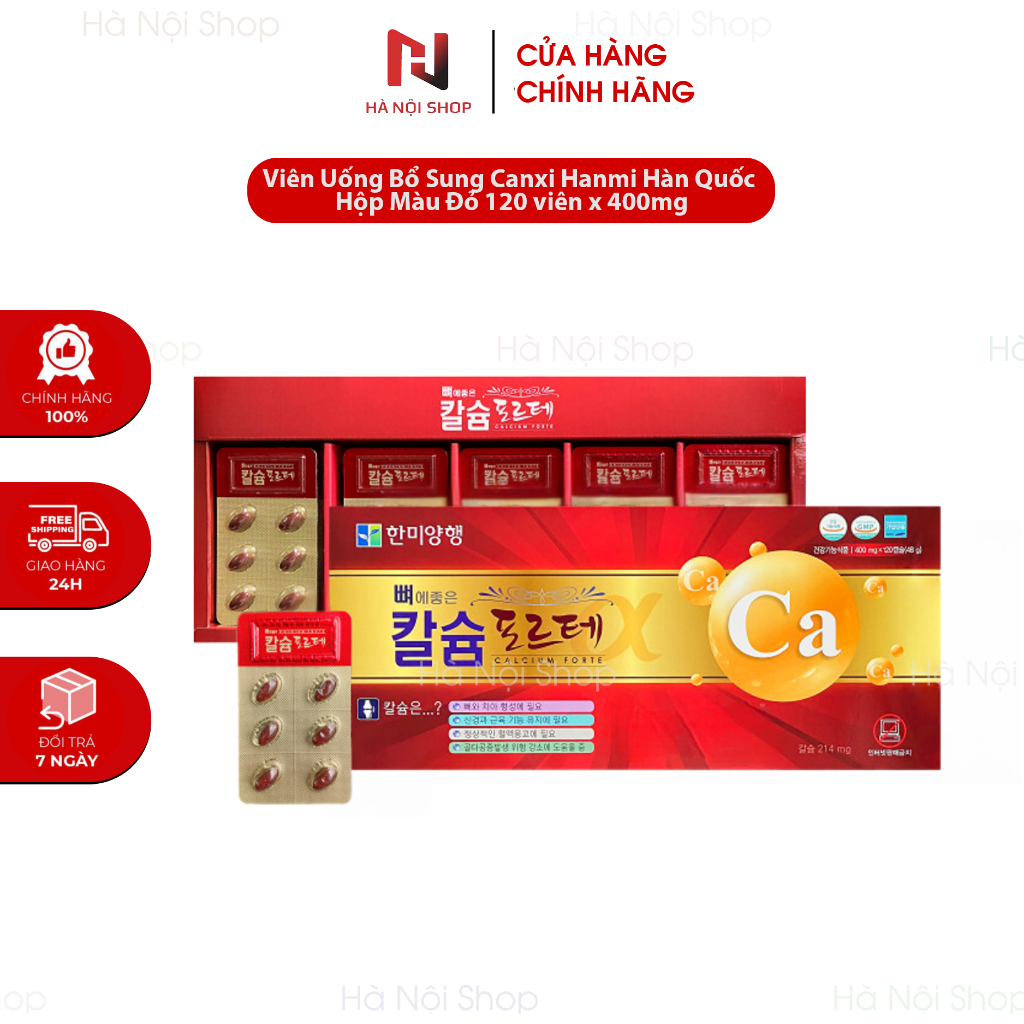 Viên Canxi hàn quốc hộp đỏ 120 viên - Bổ sung Canxi Hanmi | Shopee Việt Nam