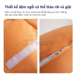 Ghế Bập Bênh Thư Giãn Hình Tôm HAPY BB01 Dùng Đọc Sách Bế Con Hoặc Decor Phòng Tặng Kèm Đôn Gác Chân + Gối Vuông Cao Cấp — ảnh 7