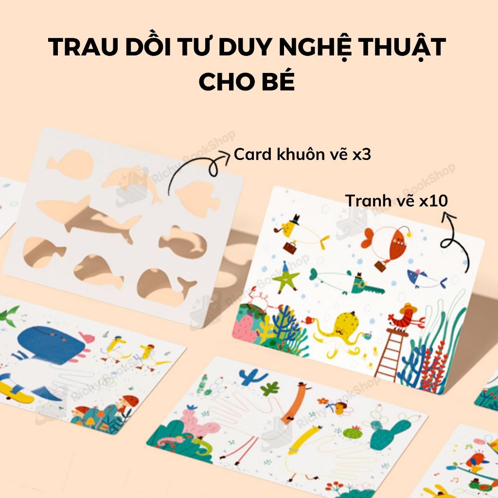 Finger Paint Mideer bộ màu kèm dụng cụ chính hãng an toàn cho bé - Kèm Video Hướng Dẫn Online