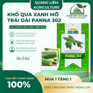 Hạt giống Khổ Qua Xanh Mỡ Trái Dài Panna 302 (5 hạt) dễ chăm sóc, cây khỏe