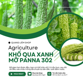 Hạt giống Khổ Qua Xanh Mỡ Trái Dài Panna 302 (5 hạt) dễ chăm sóc, cây khỏe