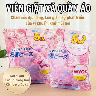 Viên Giặt Thơm Quần Áo 5in1 Túi Viên Giặt Tiện Lợi Đánh Bay Mọi Vết Bẩn Lưu Hương Dài Lâu Giặt Máy Và Giặt Tay