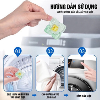Viên Giặt Thơm Quần Áo 5in1 Túi Viên Giặt Tiện Lợi Đánh Bay Mọi Vết Bẩn Lưu Hương Dài Lâu Giặt Máy Và Giặt Tay