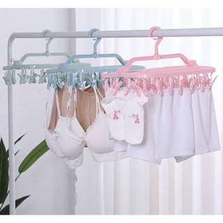 Móc Quần Áo Trẻ Em, Móc Chùm Gấp Gọn 32 Kẹp, Móc Phơi Quần Áo 32 Kẹp Gấp Gọn Honper