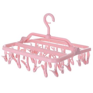 Móc Quần Áo Trẻ Em, Móc Chùm Gấp Gọn 32 Kẹp, Móc Phơi Quần Áo 32 Kẹp Gấp Gọn Honper