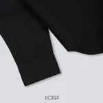 DODEP Áo sơmi nam linen 100% tay dài cổ trụ — ảnh 8