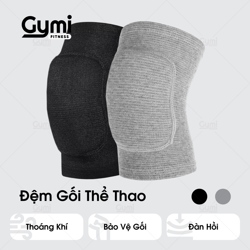 Bó Gối Thể Thao GYMI, Băng Gối Bảo Vệ Khớp Gối Tập Yoga, Gym, Bóng Chuyền, Bóng Đá, Chạy Bộ - AL0210KoLogo