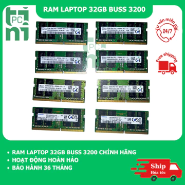 RAM Laptop DDR4 32GB Bus 3200MHz 2666MHz Chính Hãng Chuẩn DDR4 Cho Laptop