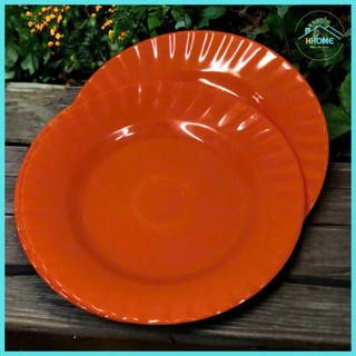 [Kho sỉ] Chén - Dĩa - Vá nhựa melamine (mica) màu cam - Hùng home