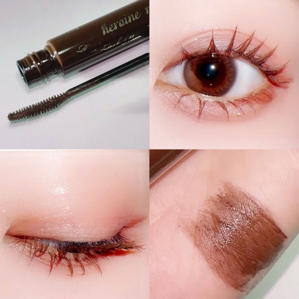 Mascara Màng Film Chuốt Cong Và Dài Mi Bản Cải tiến Hoàng Gia Kissme Heroine Make (Màu Nâu Đen 02)