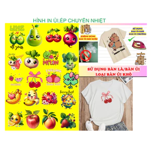 Hình ủi nhiệt-miếng dán ủi quần áo-hình trái cây cute ủi áo tại nhà bằng bàn là bàn ủi-THEO YÊU CẦU GỦI MẪU CHO SHOP