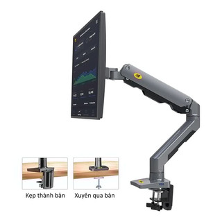 Arm Treo Màn Hình Máy Tính NB G60 27 - 45 inch/ Tay Treo Màn Hình Cỡ Lớn Cao Cấp Có Cổng USB