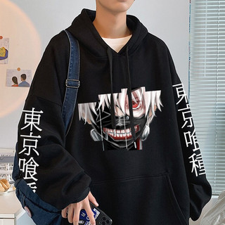 Áo nỉ hoodie in Anime Tokyo Ghoul Hoodie Nam In Áo Nỉ Quá Khổ Harajuku Áo Thun Dài Tay Free size