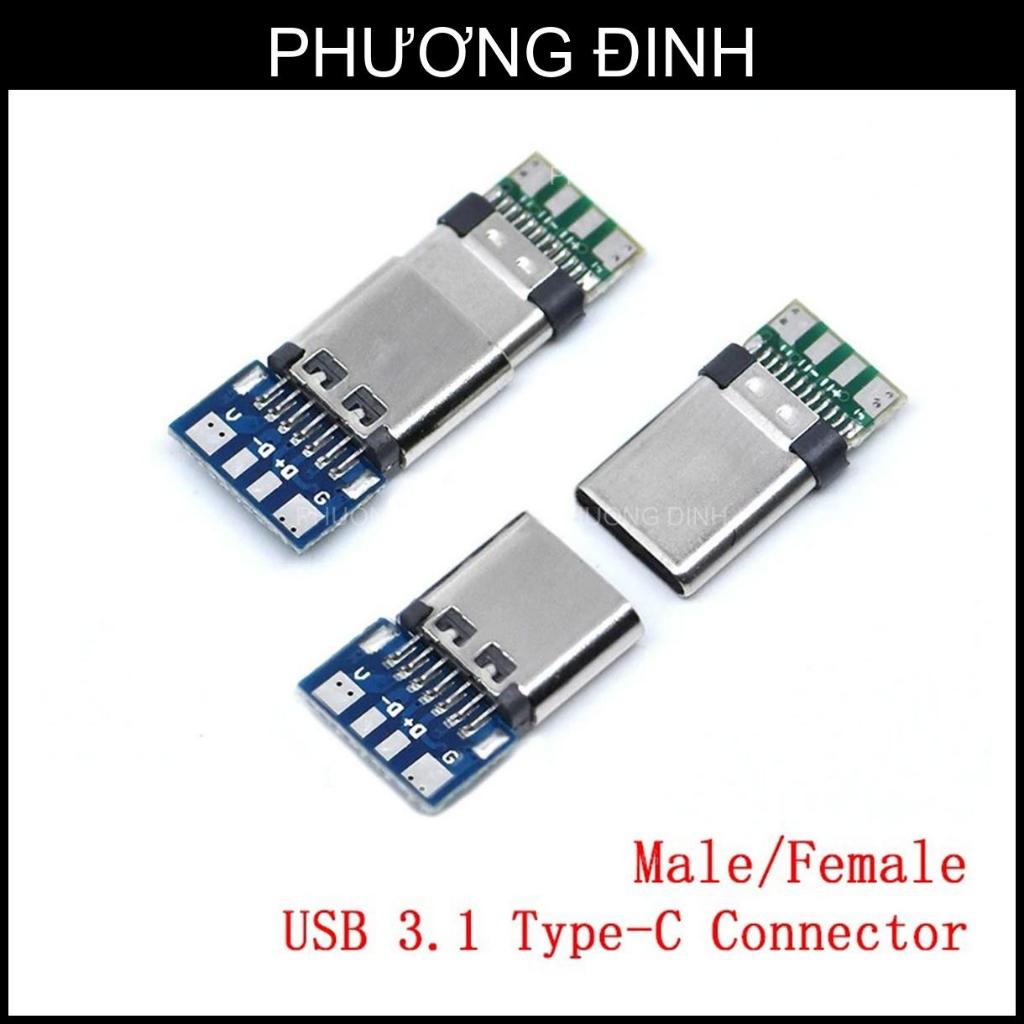 [P1003] Jack Đực - Cái Type C, 2-4-6 Pin | Shopee Việt Nam