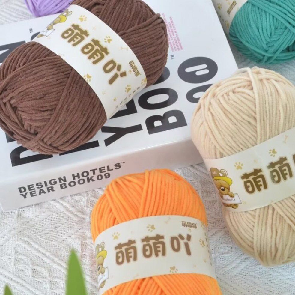 Len nhung baby gấu 50gr 2mm mềm mại