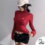Áo croptop cổ lọ tay dài chất tăm DuyLinh dáng áo ôm sát tôn body chất vải mềm mại co giãn DL13TD
