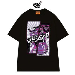 Áo Thun Unisex Cổ Tròn NGỐ TEE Porsche RWB 993 Tokyo Drift Vải Cotton Thoáng Mát Form Rộng