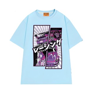 Áo Thun Unisex Cổ Tròn NGỐ TEE Porsche RWB 993 Tokyo Drift Vải Cotton Thoáng Mát Form Rộng